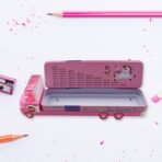 Double Decker Magic Truck Pencil Case ?Multi-Level Metal Compass Box with Movable Wheels, Fun Stationery for Kids (Mix Designs) - Image 3