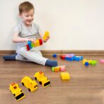 Vehicle Car Engineering Toy Set Pcs Construction Toys for Kids (Crane, Excavator, Road Roller More)