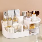 Multi-Functional Plastic Vanity Storage Box ?Organizer for Makeup, Toiletries & Desk Essentials - Image 2