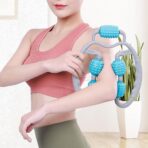 Muscle Massage Roller -5-Wheel Fitness Roller for Soreness Relief Muscle Relaxation (1 Pc) - Image 2