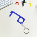 Metal Key Shape Keychain & Door Opener Tool (1 Pc) | No-Touch Hand Tool | Non-Contact Safety Key for Door Handles & Buttons - Image 3