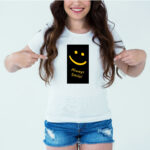 Designer Printed T-Shirt :: Design type - Aslways Smile - Cloth type : Polyester