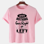 Pink Unisex Polyster Premium Quality Designer Printed T-Shirt