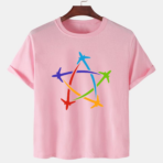 Pink Unisex Polyster Premium Quality Designer Printed T-Shirt