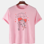 Pink Unisex Cotton Premium Quality Designer Printed T-Shirt