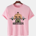 Pink Unisex Polyster Premium Quality Designer Printed T-Shirt