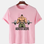Pink Unisex Polyster Premium Quality Designer Printed T-Shirt