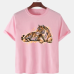 Pink Unisex Polyster Premium Quality Designer Printed T-Shirt