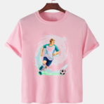 Pink Unisex Polyster Premium Quality Designer Printed T-Shirt