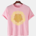 Pink Unisex Polyster Premium Quality Designer Printed T-Shirt