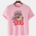 Pink Unisex Polyster Premium Quality Designer Printed T-Shirt
