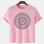 Pink Unisex Cotton Premium Quality Designer Printed T-Shirt