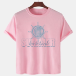 Pink Unisex Cotton Premium Quality Designer Printed T-Shirt