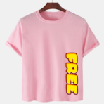 Pink Unisex Cotton Premium Quality Designer Printed T-Shirt