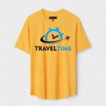 Yellow Unisex Polyster Regular Fit Printed Round Neck T-Shirt