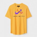Yellow Unisex DOT KNIT Regular Fit Printed Round Neck T-Shirt