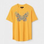 Yellow Unisex Cotton Regular Fit Printed Round Neck T-Shirt