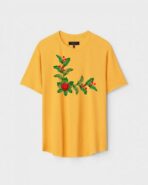 Yellow Unisex Polyster Regular Fit Printed Round Neck T-Shirt