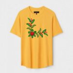 Yellow Unisex Polyster Regular Fit Printed Round Neck T-Shirt