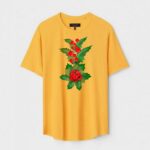 Yellow Unisex Polyster Regular Fit Printed Round Neck T-Shirt