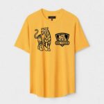 Yellow Unisex Polyster Regular Fit Printed Round Neck T-Shirt
