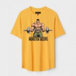 Yellow Unisex Cotton Regular Fit Printed Round Neck T-Shirt