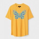 Yellow Unisex Cotton Regular Fit Printed Round Neck T-Shirt