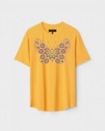 Yellow Unisex Cotton Regular Fit Printed Round Neck T-Shirt