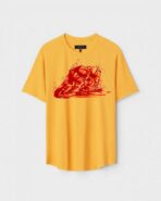 Yellow Unisex Polyster Regular Fit Printed Round Neck T-Shirt