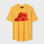 Yellow Unisex Cotton Regular Fit Printed Round Neck T-Shirt