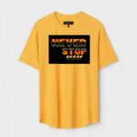 Yellow Unisex Polyster Regular Fit Printed Round Neck T-Shirt