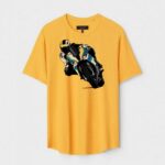 Yellow Unisex Cotton Regular Fit Printed Round Neck T-Shirt