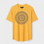 Yellow Unisex Polyster Regular Fit Printed Round Neck T-Shirt