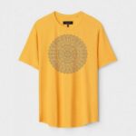 Yellow Unisex Polyster Regular Fit Printed Round Neck T-Shirt