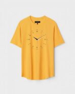 Yellow Unisex Polyster Regular Fit Printed Round Neck T-Shirt