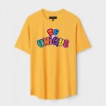 Yellow Unisex Polyster Regular Fit Printed Round Neck T-Shirt