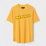 Yellow Unisex Cotton Regular Fit Printed Round Neck T-Shirt