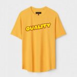 Yellow Unisex Cotton Regular Fit Printed Round Neck T-Shirt