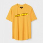 Yellow Unisex Cotton Regular Fit Printed Round Neck T-Shirt