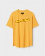 Yellow Unisex Cotton Regular Fit Printed Round Neck T-Shirt