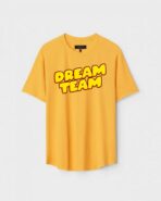 Yellow Unisex Cotton Regular Fit Printed Round Neck T-Shirt