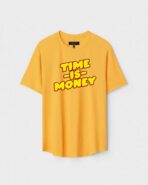 Yellow Unisex Polyster Regular Fit Printed Round Neck T-Shirt