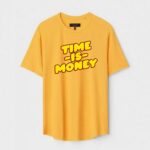 Yellow Unisex Polyster Regular Fit Printed Round Neck T-Shirt