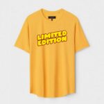 Yellow Unisex Polyster Regular Fit Printed Round Neck T-Shirt