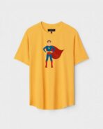 Yellow Unisex Polyster Regular Fit Printed Round Neck T-Shirt