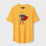 Yellow Unisex Polyster Regular Fit Printed Round Neck T-Shirt