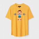 Yellow Unisex Polyster Regular Fit Printed Round Neck T-Shirt
