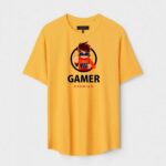 Yellow Unisex Polyster Regular Fit Printed Round Neck T-Shirt