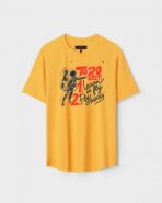 Yellow Unisex Polyster Regular Fit Printed Round Neck T-Shirt