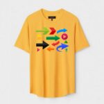 Yellow Unisex Polyster Regular Fit Printed Round Neck T-Shirt